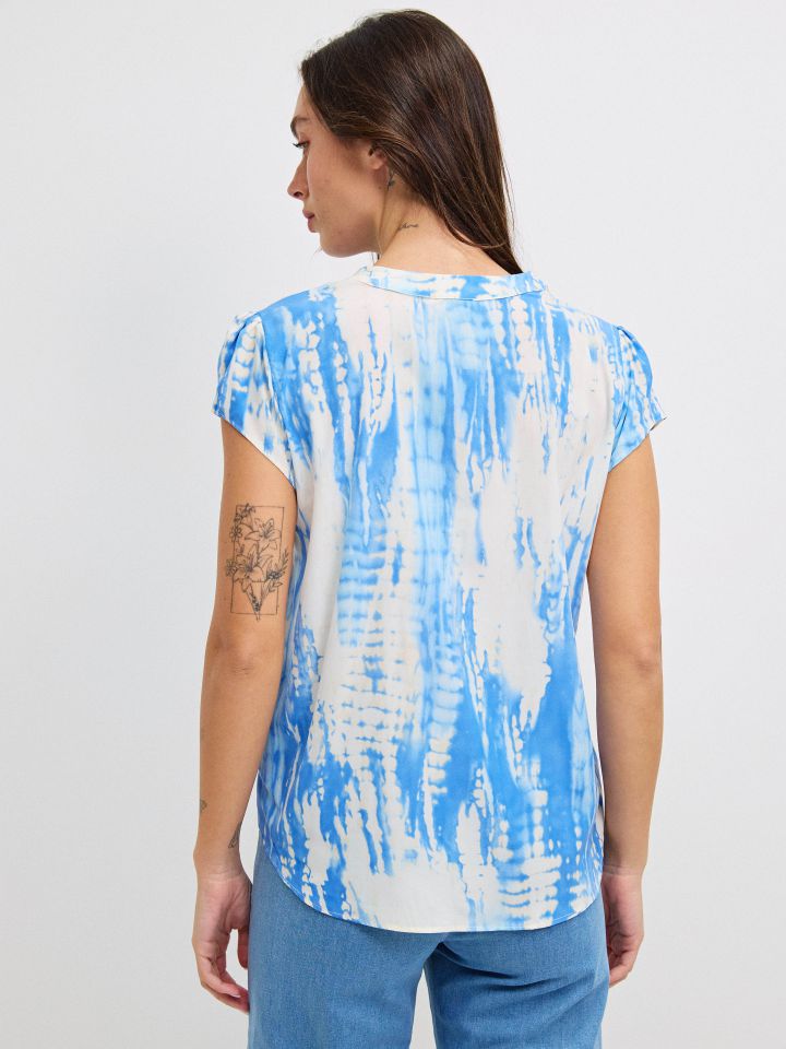 חולצה שינה דפוס PROMO בצבע תכלת