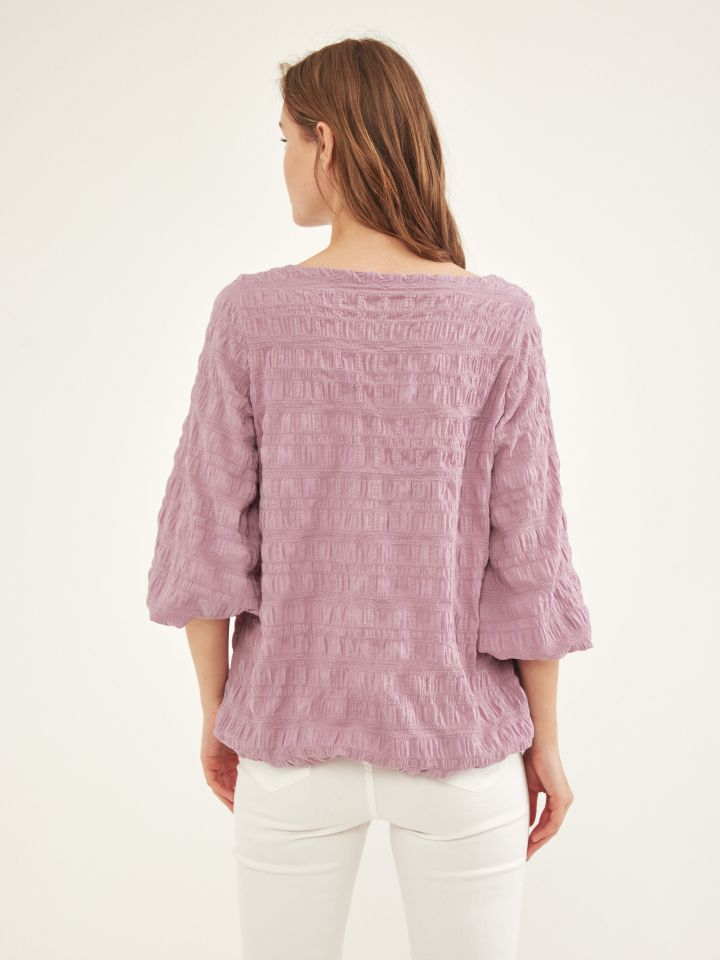 חולצה בלון בצבע ורוד עתיק