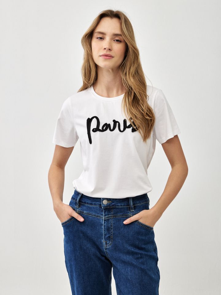 חולצה  PARIS PROMO בצבע אופוויט