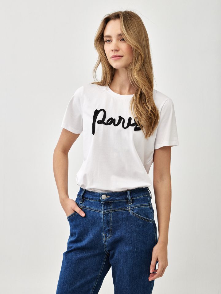 חולצה  PARIS PROMO בצבע אופוויט