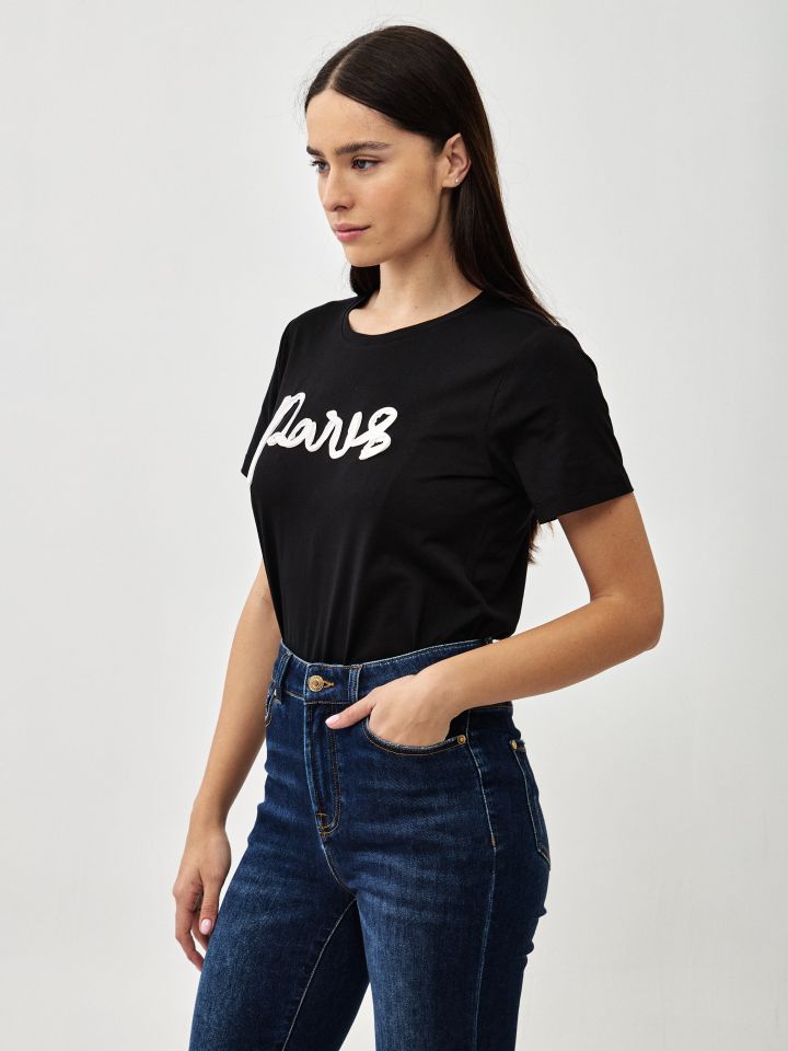 חולצה  PARIS PROMO בצבע שחור