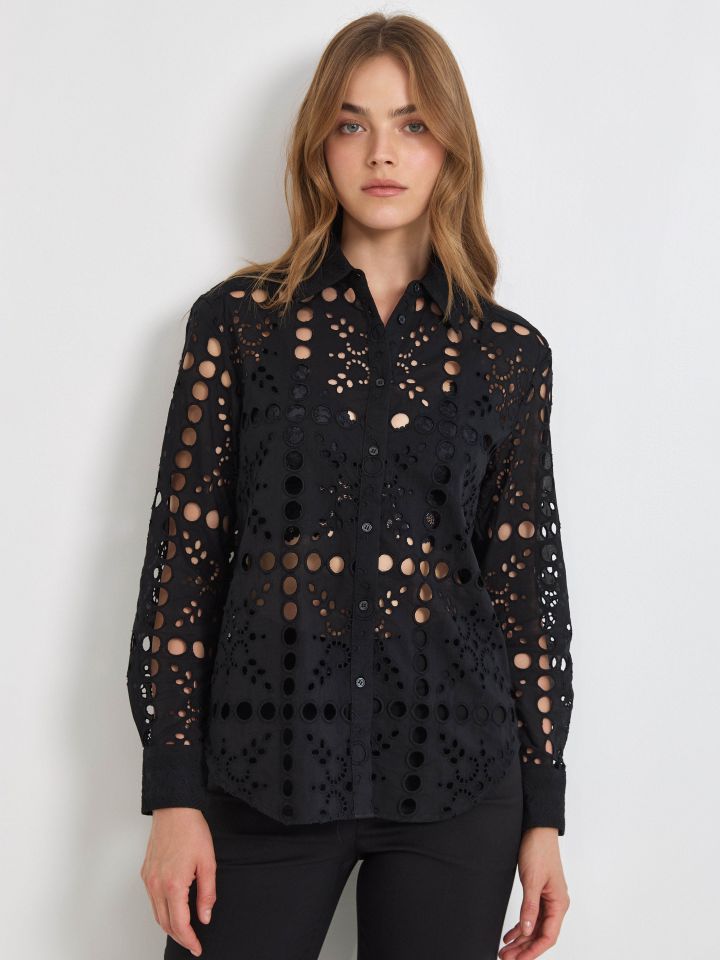 חולצה קרושה בצבע שחור