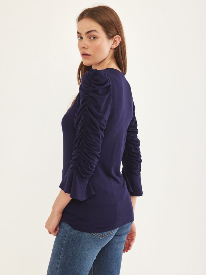 חולצה שרוול כיווץ PROMO בצבע נייבי