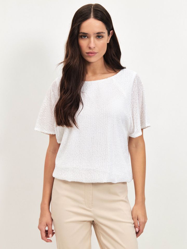 חולצה לורקס בצבע לבן