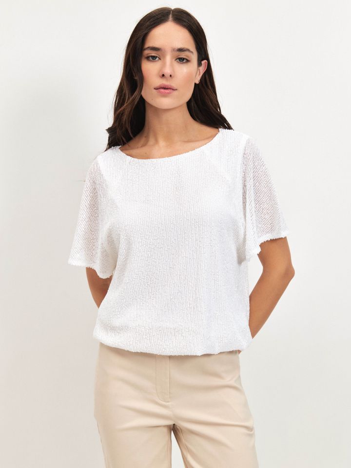 חולצה לורקס בצבע לבן