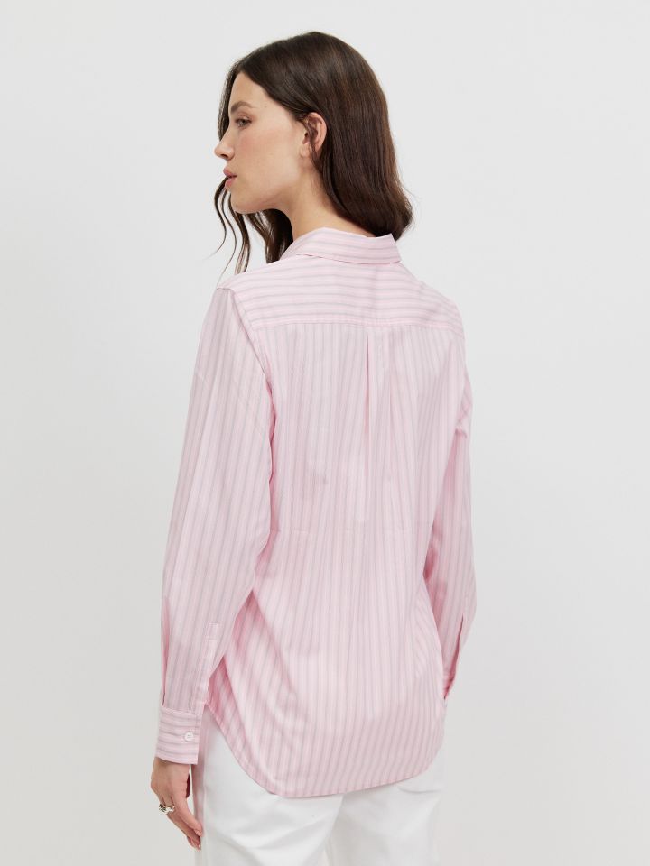 חולצה פסים PINK בצבע ורוד עתיק