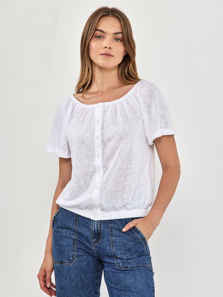 חולצה סלאב שינה PROMO בצבע לבן