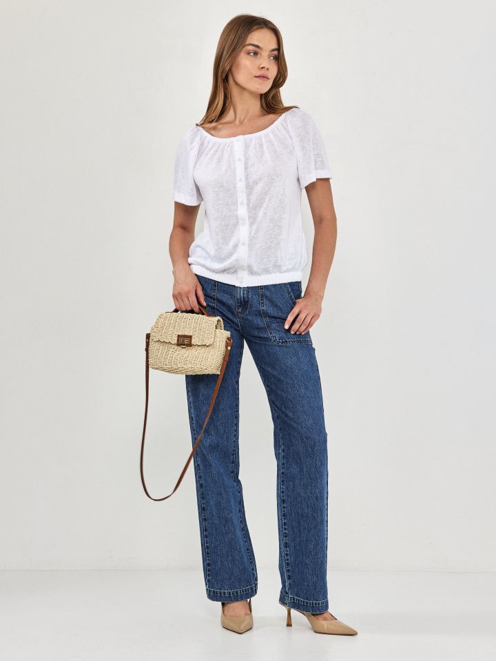 חולצה סלאב שינה PROMO בצבע לבן