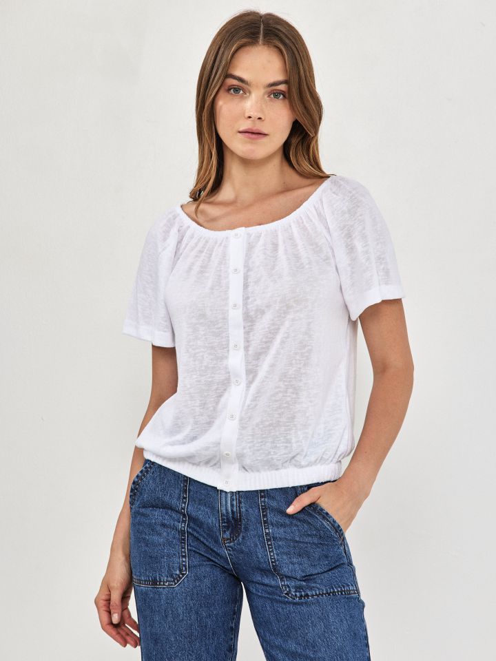 חולצה סלאב שינה PROMO בצבע לבן