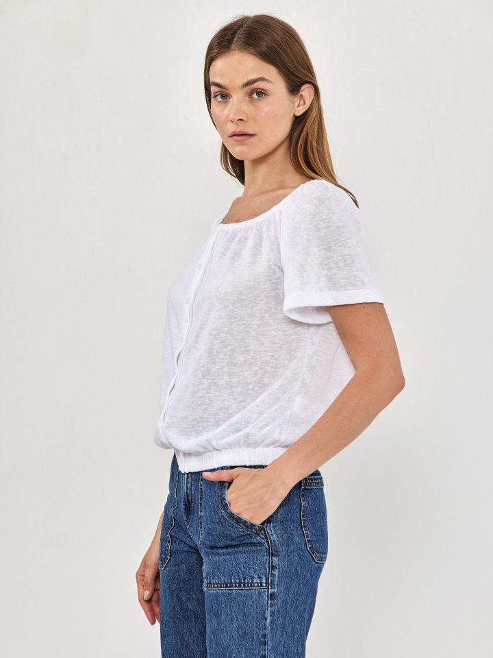 חולצה סלאב שינה PROMO בצבע לבן