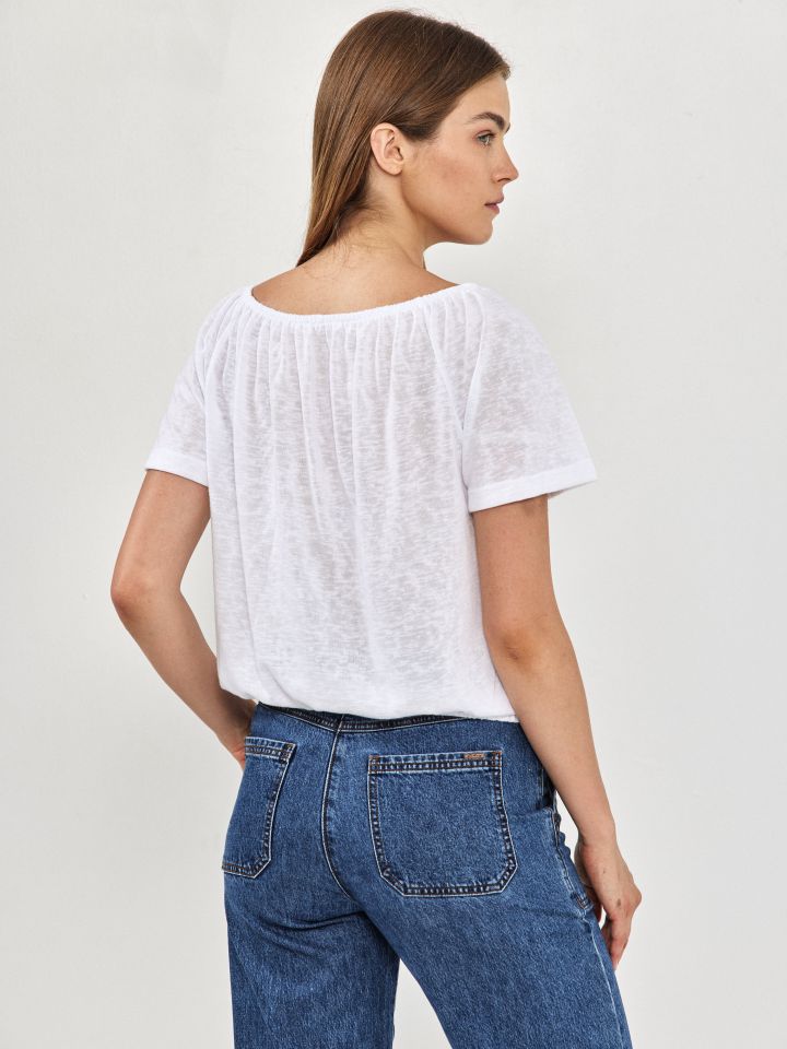 חולצה סלאב שינה PROMO בצבע לבן