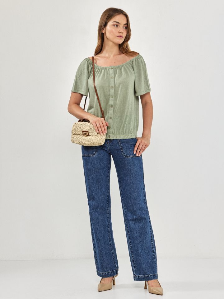 חולצה סלאב שינה PROMO בצבע זית