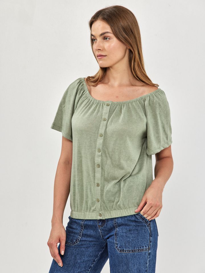 חולצה סלאב שינה PROMO בצבע זית