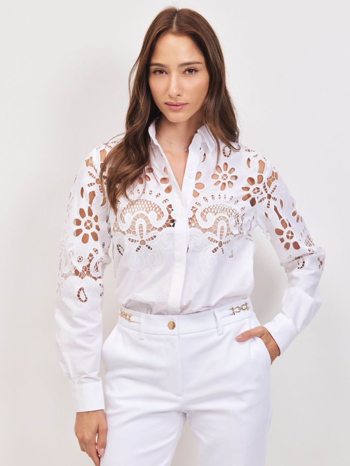 חולצה קרושה בצבע לבן