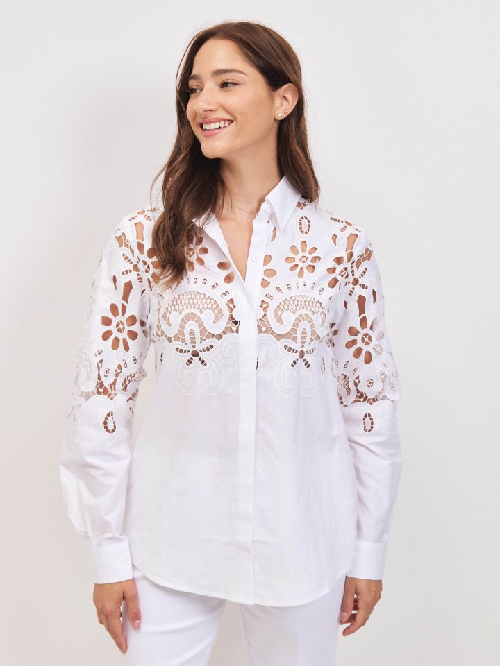 חולצה קרושה בצבע לבן