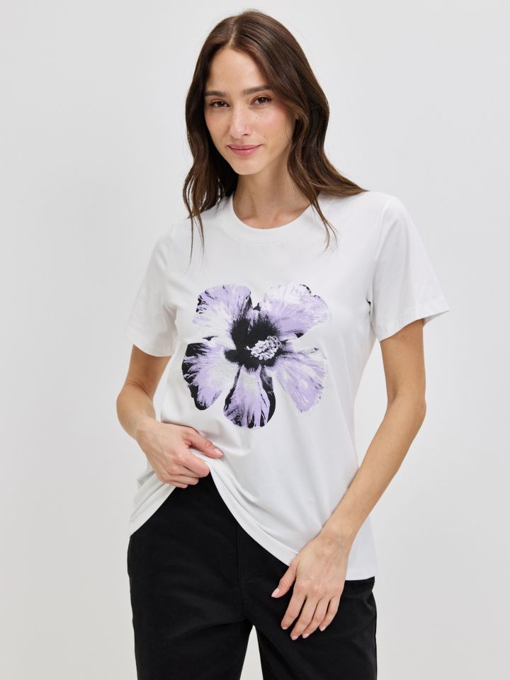 חולצה פרח PROMO בצבע אופוויט