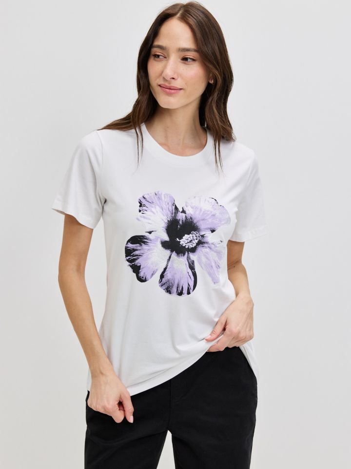 חולצה פרח PROMO בצבע אופוויט