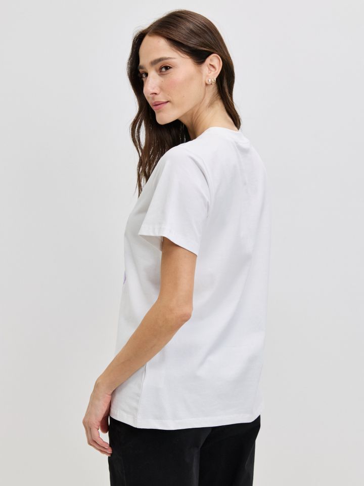 חולצה פרח PROMO בצבע אופוויט