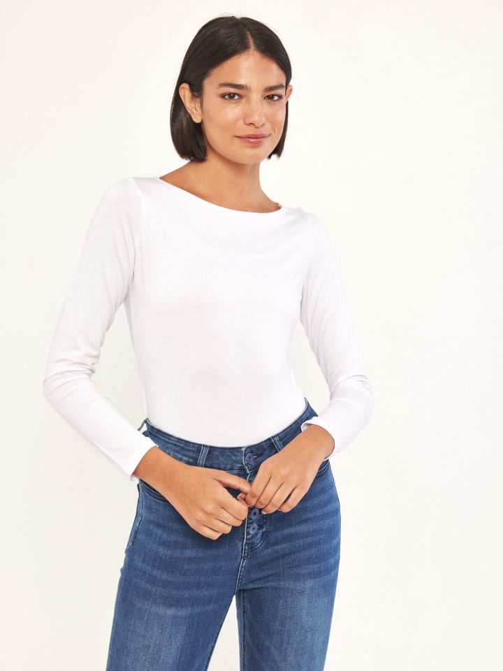 חולצה ניקי PROMO שרוול ארוך בצבע לבן