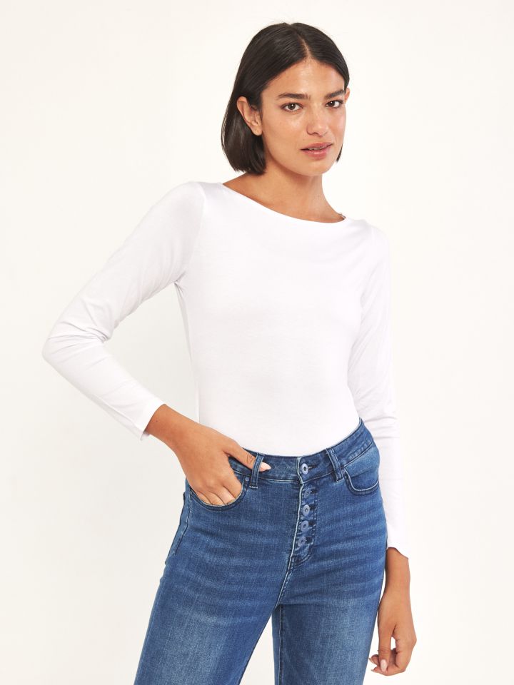 חולצה ניקי PROMO שרוול ארוך בצבע לבן