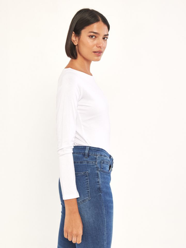 חולצה ניקי PROMO שרוול ארוך בצבע לבן