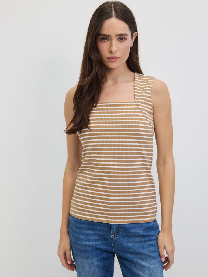 חולצה פסים  PROMO בצבע בייז’