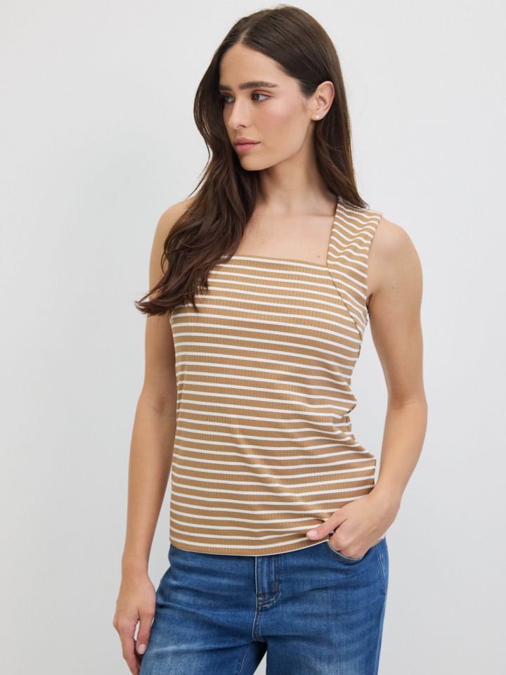 חולצה פסים  PROMO בצבע בייז’