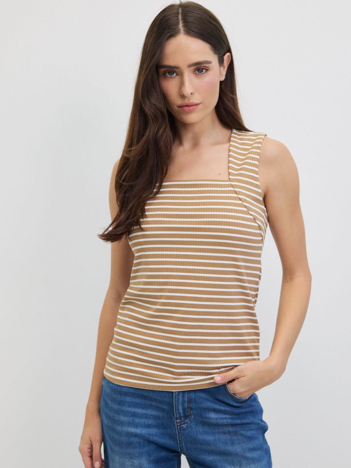 חולצה פסים  PROMO בצבע בייז’