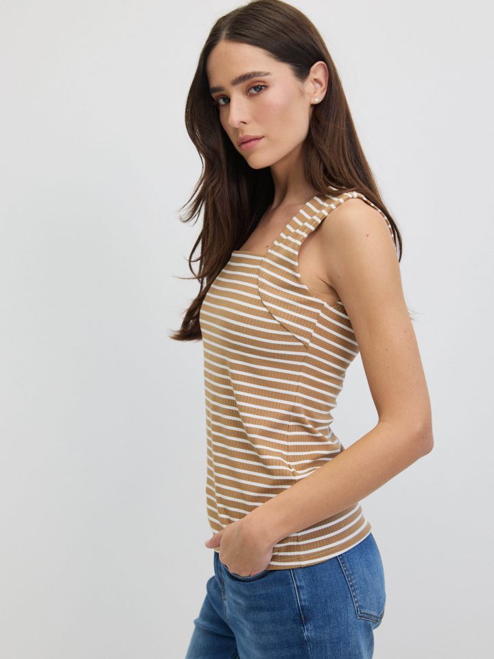 חולצה פסים  PROMO בצבע בייז’