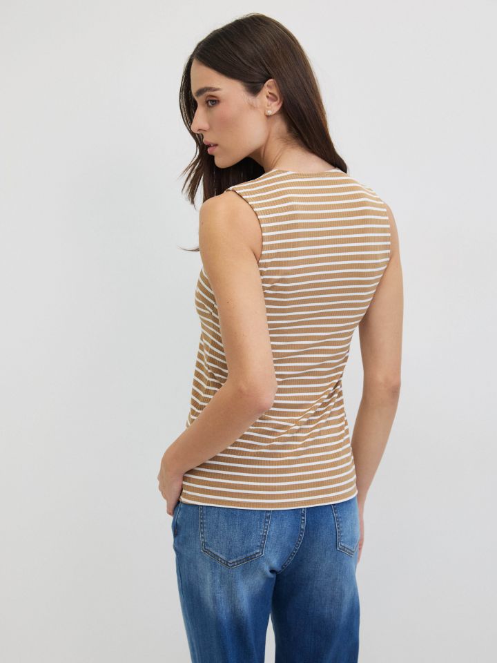 חולצה פסים  PROMO בצבע בייז’