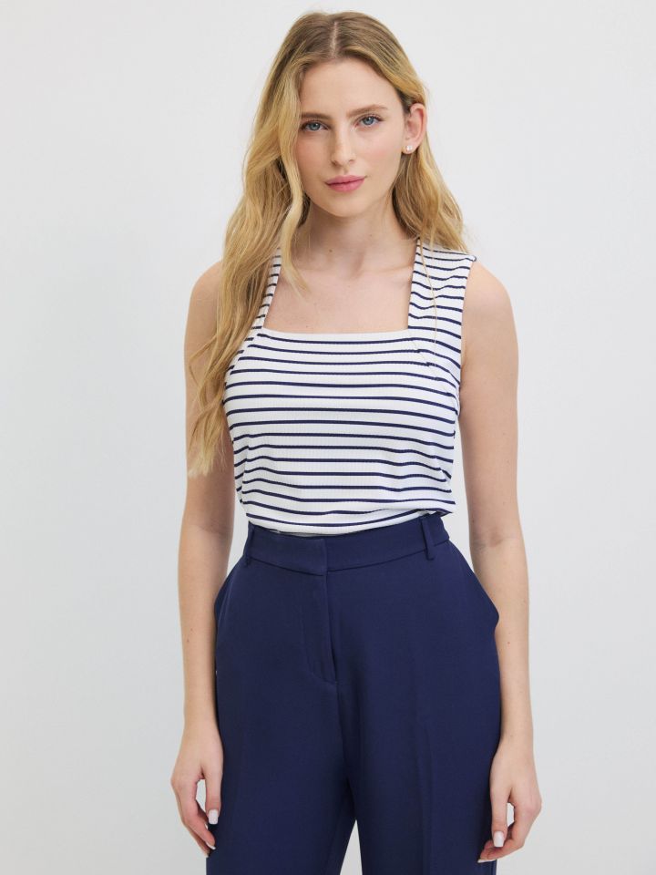 חולצה פסים  PROMO בצבע נייבי