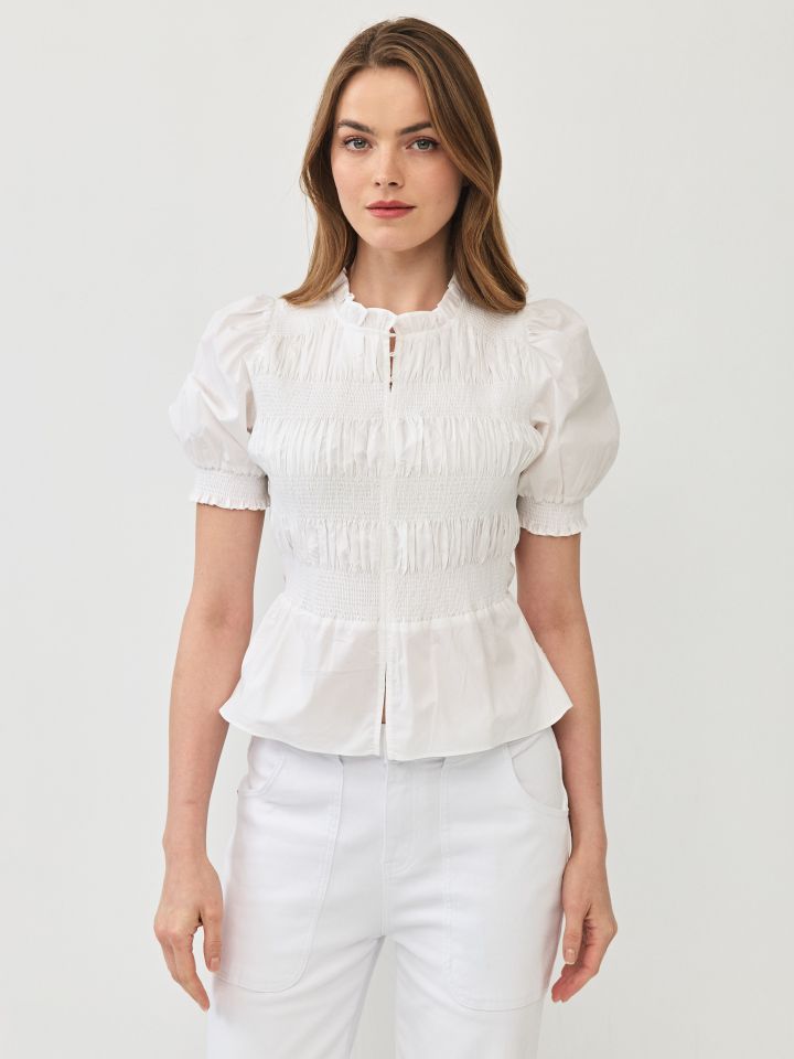 חולצה פרקל  MILANO בצבע לבן