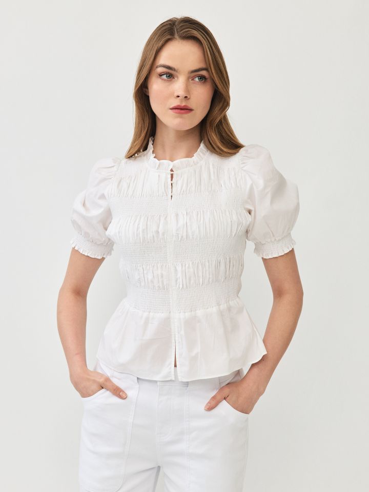 חולצה פרקל  MILANO בצבע לבן