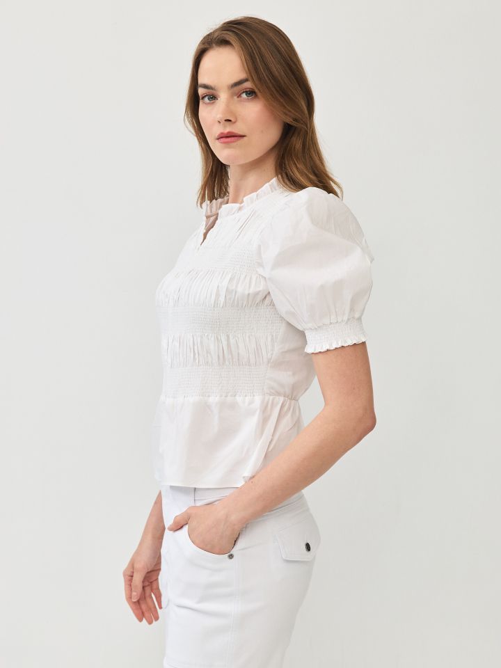 חולצה פרקל  MILANO בצבע לבן