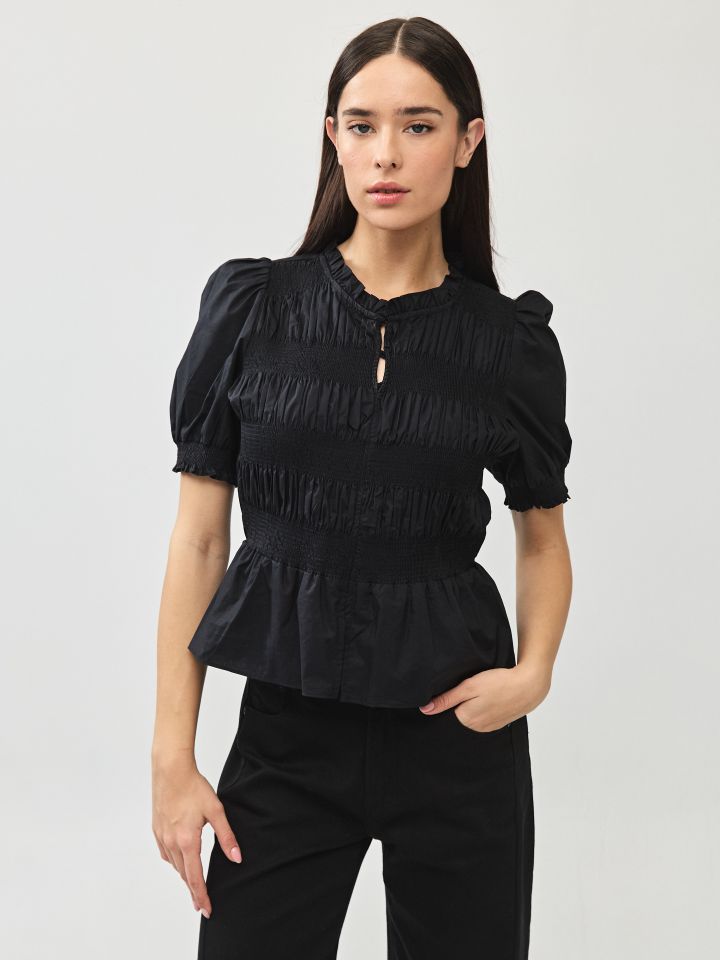 חולצה פרקל  MILANO בצבע שחור