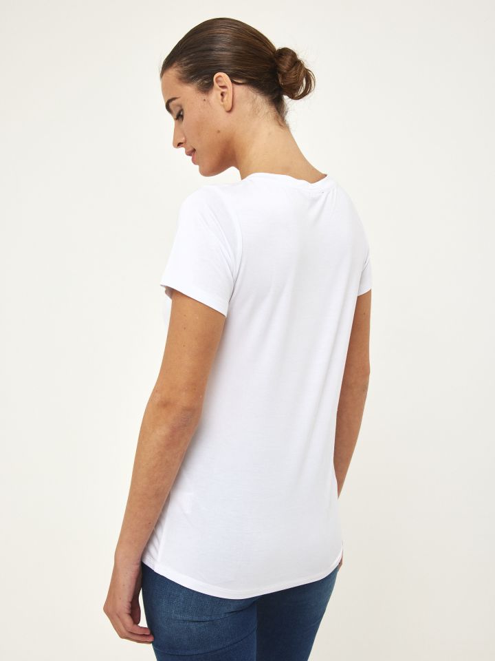 חולצה דפוס EXTREME PROMO בצבע לבן