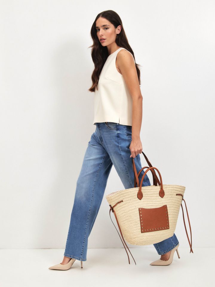 חולצה NATALY רוכסן בגב בצבע שמנת