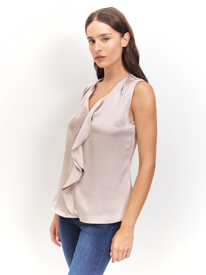 חולצה סטן פרונט מלמלה בצבע בייז’