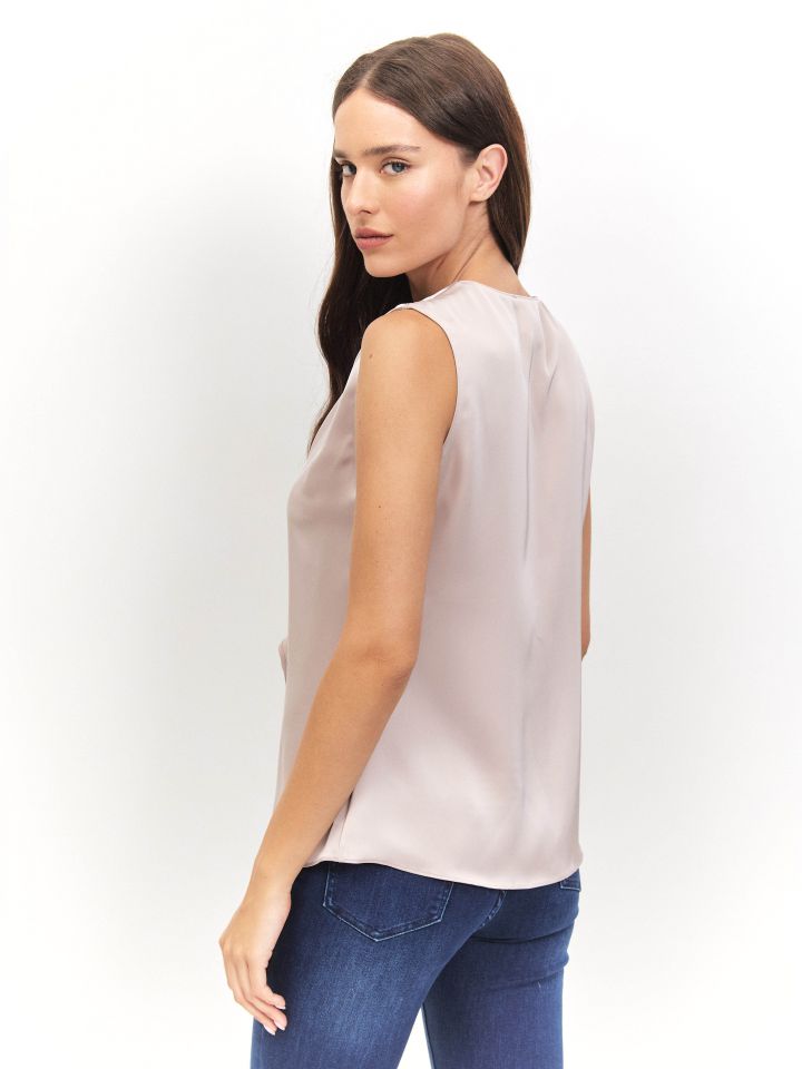 חולצה סטן פרונט מלמלה בצבע בייז’