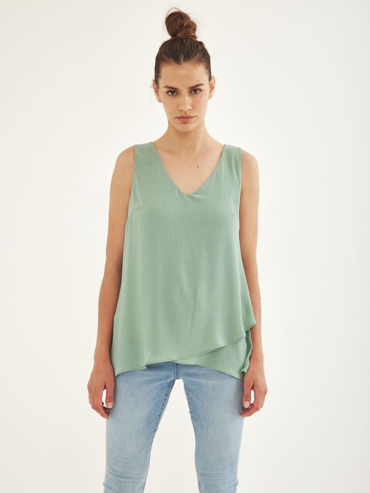 חולצה שכבות יו יו PROMO  V בצבע ירוק בהיר