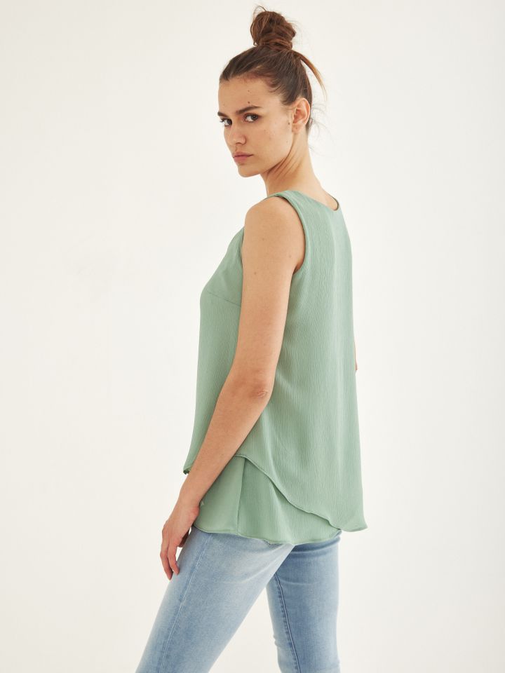 חולצה שכבות יו יו PROMO  V בצבע ירוק בהיר