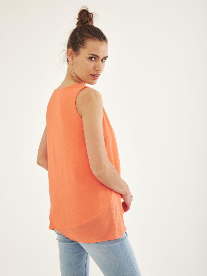 חולצה שכבות יו יו PROMO  V בצבע כתום