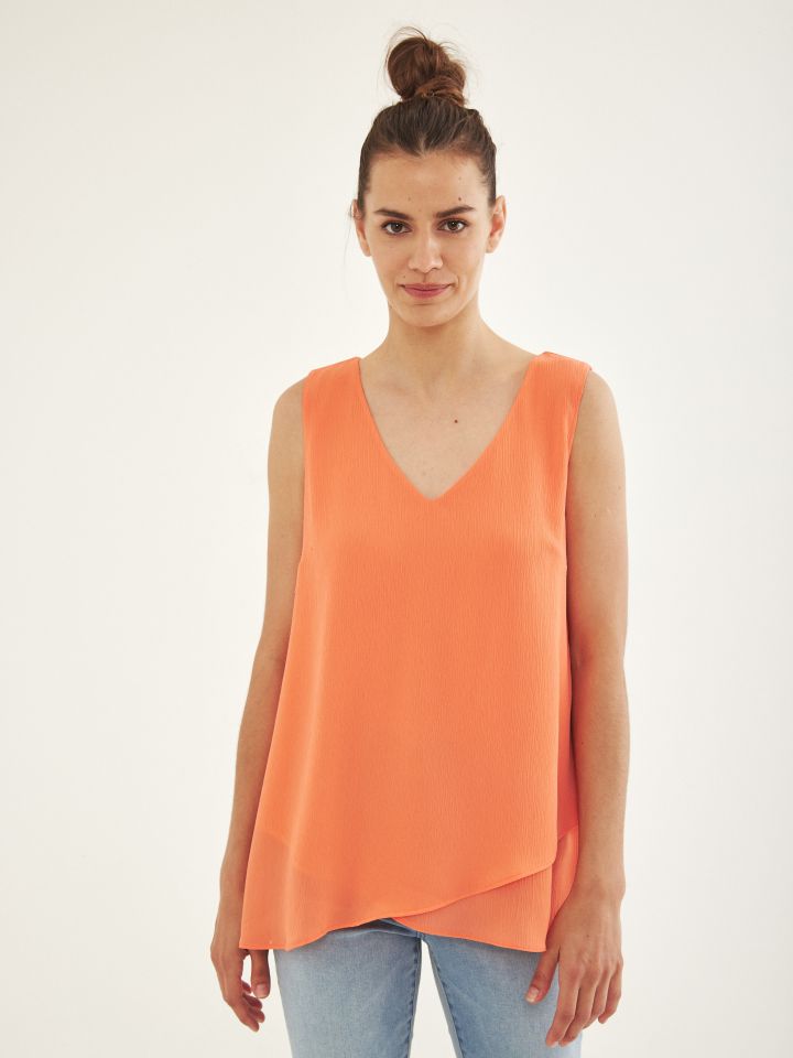 חולצה שכבות יו יו PROMO  V בצבע כתום