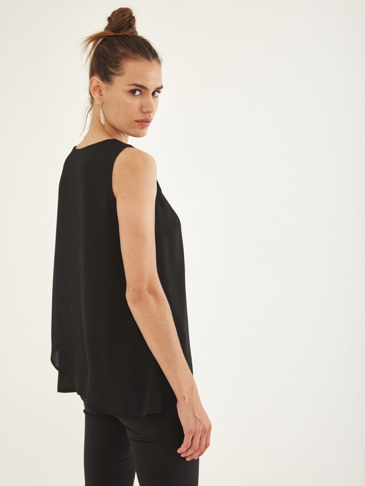 חולצה שכבות יו יו PROMO  V בצבע שחור