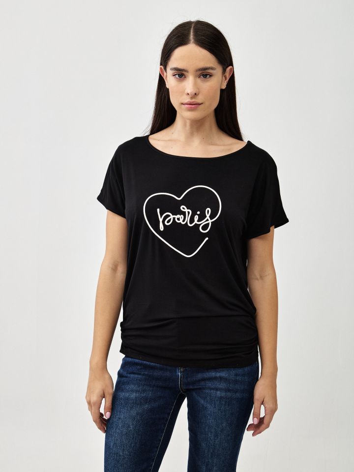 חולצה PROMO PARIS בצבע שחור