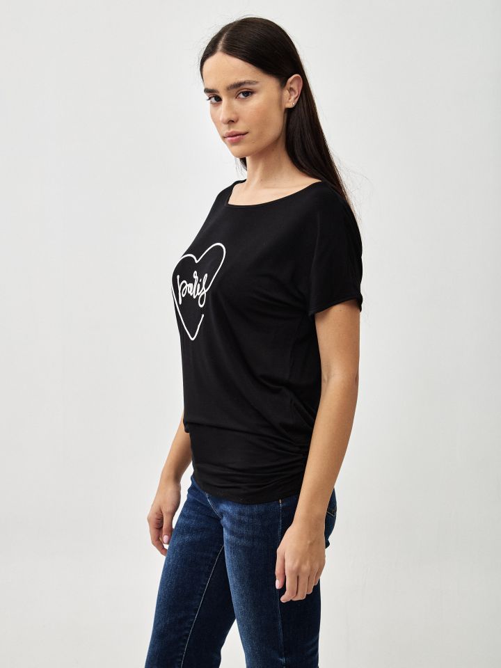 חולצה PROMO PARIS בצבע שחור