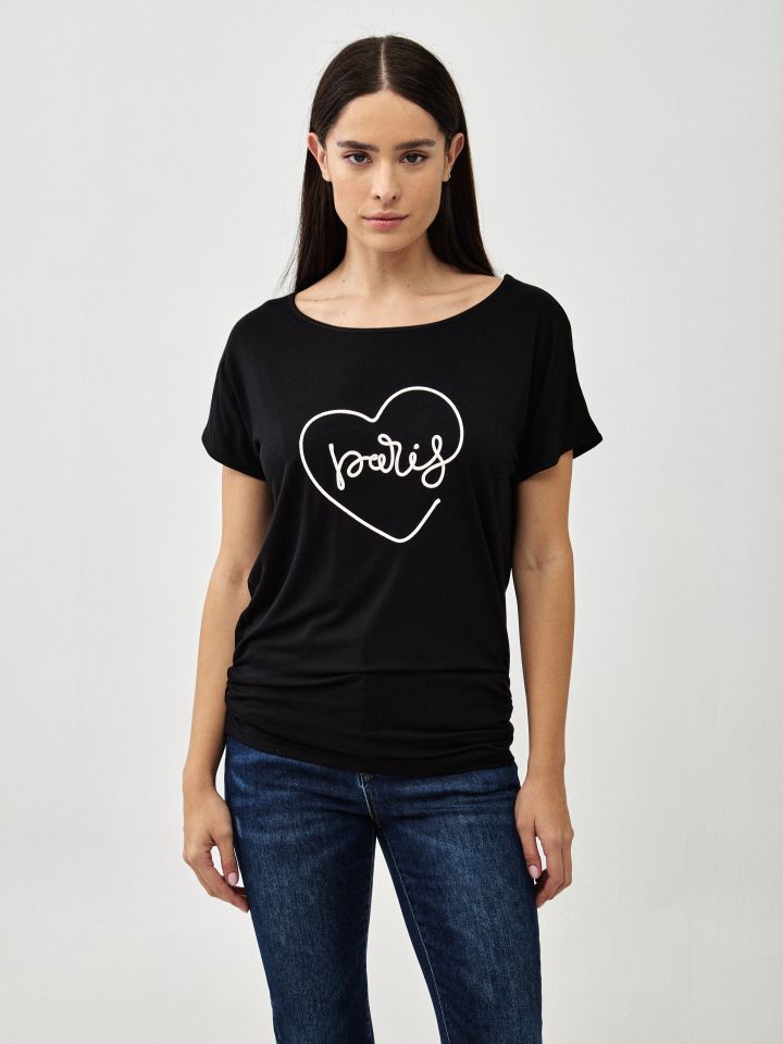 חולצה PROMO PARIS בצבע שחור