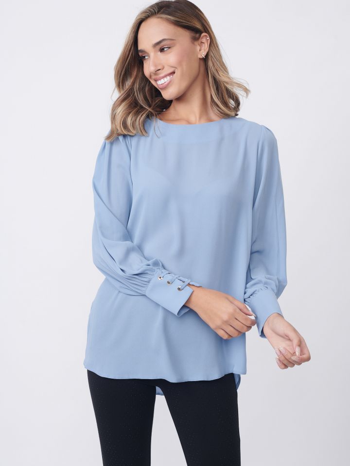 חולצה איבקות בשרוול PROMO בצבע תכלת