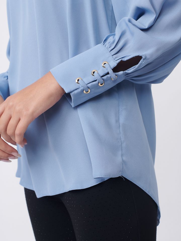 חולצה איבקות בשרוול PROMO בצבע תכלת