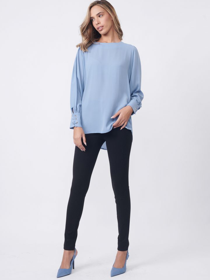 חולצה איבקות בשרוול PROMO בצבע תכלת